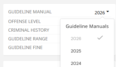 2026 Guideline Manual Selector